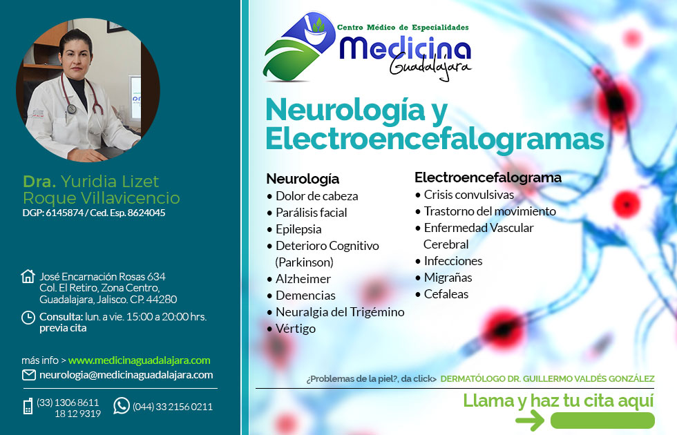 Dra. Yuridia Lizet Roque Villavicencio Neurologa Electroencefalograma Guadalajara Jalisco México