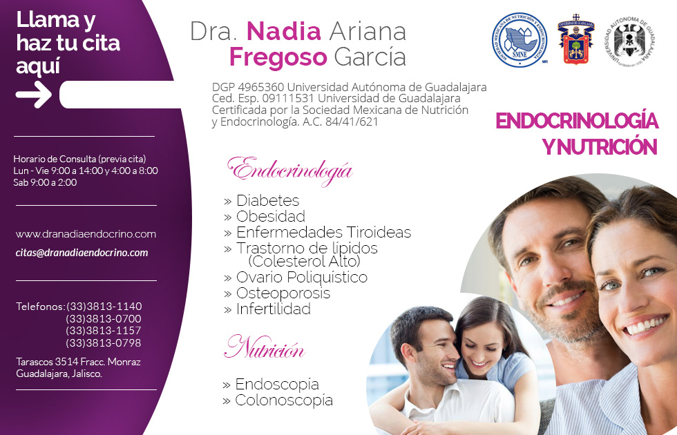 Medico Endocrinologo Dra Nadia Ariana Fregoso Garcia Guadalajara Jalisco