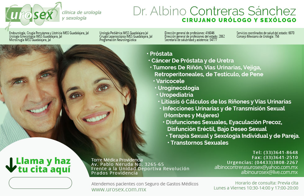 Dr. Albino Contreras Sánchez Cirujano Urólogo Guadalajara Jalisco México